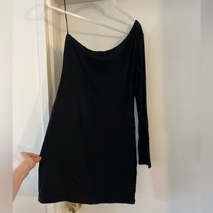 Reformation One Sleeve Knit Mini Dress